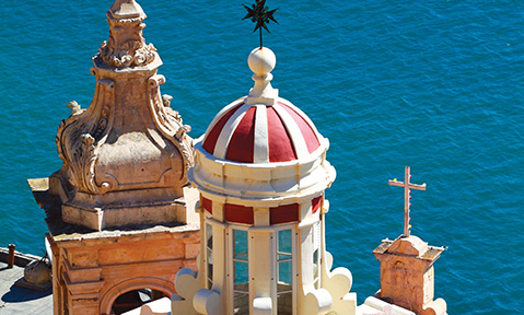 Enjoy sea views and church architecture on a Malta yacht charter