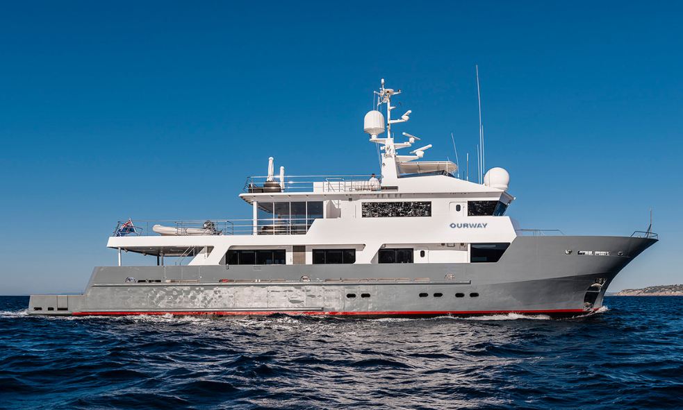 37m/121' OUR WAY yacht on water