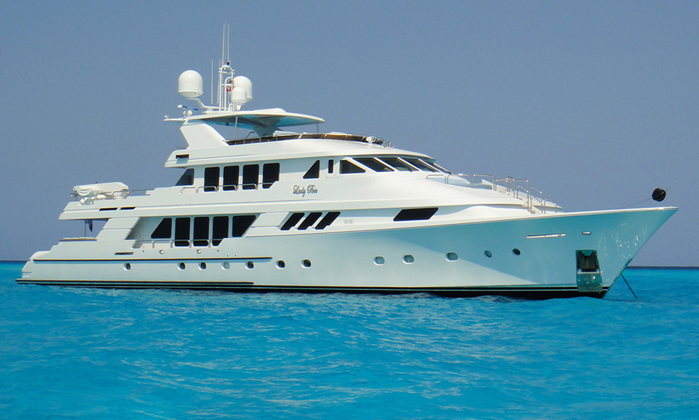 Christensen LADY BEE pictured on stunning turquoise ocean