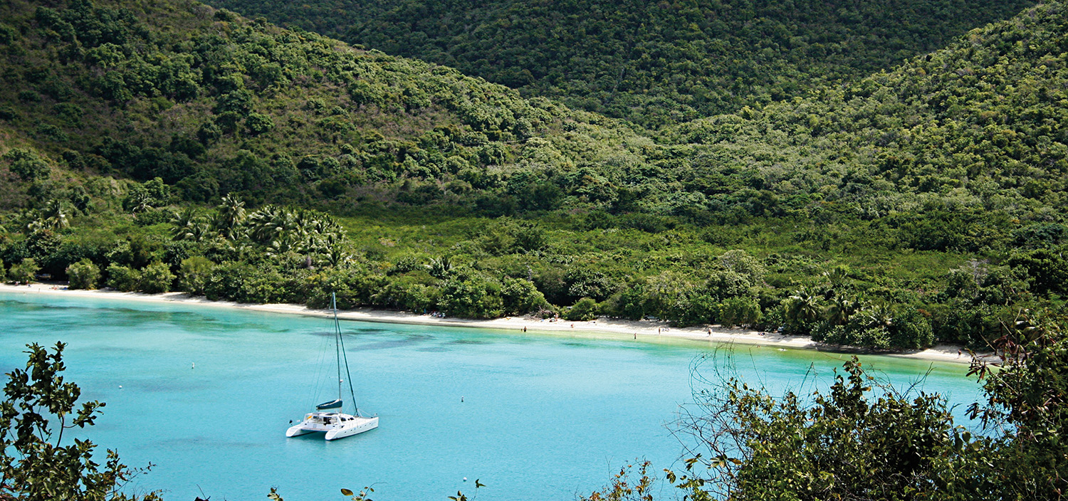 An Antigua yacht charter has the finest views of lush green hills and sunny bays