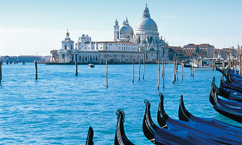 Enjoy a Venice superyacht charter with spectacular views of the city and gondolas