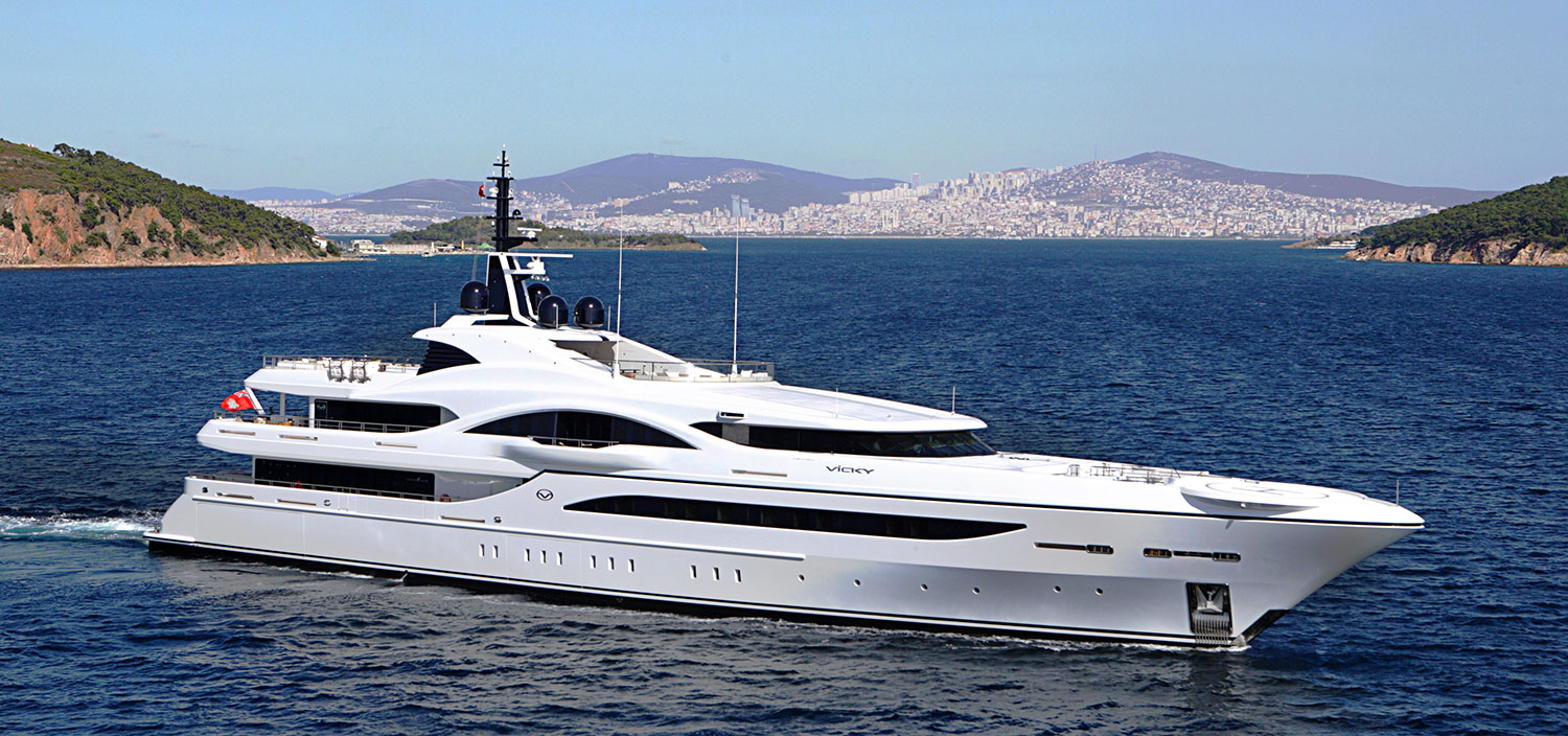 M/Y VICKY is an exceptional Turquoise (Proteksan) yacht for sale with Fraser