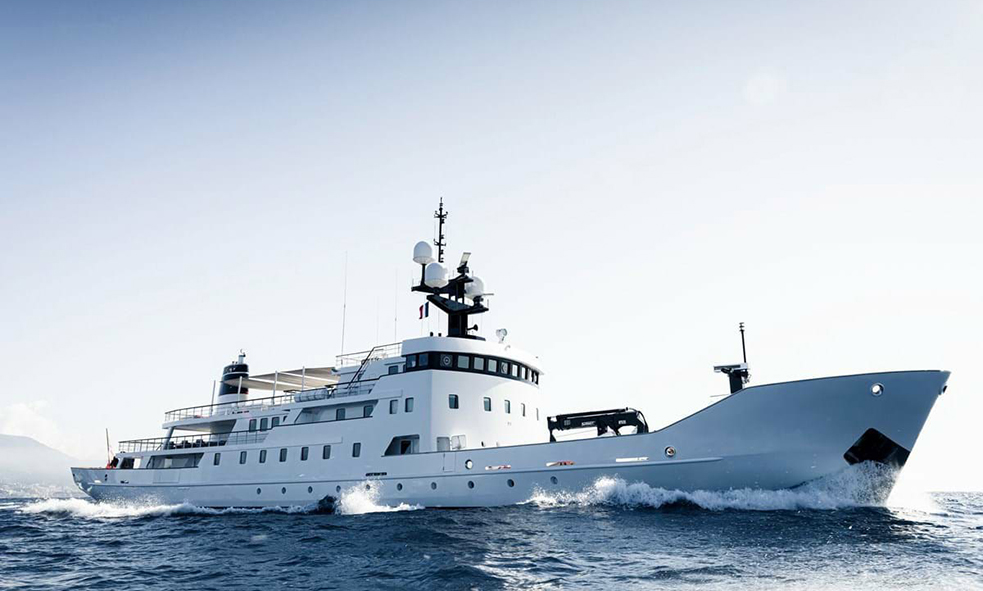 68m/225’ ice-classed explorer yacht OLIVIA on sea
