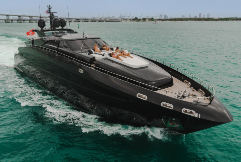 ROCK 13 motor yacht for charter by FRASER, built by Baglietto