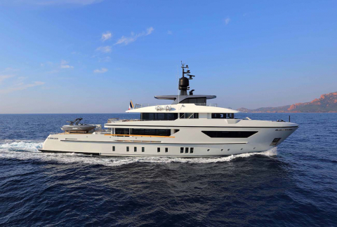 X motor yacht for charter by FRASER, built by SanLorenzo
